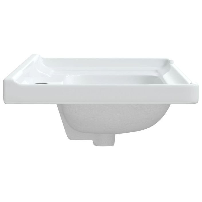 Évier de salle de bain blanc 81x48x23cm rectangulaire céramique - Photo n°6