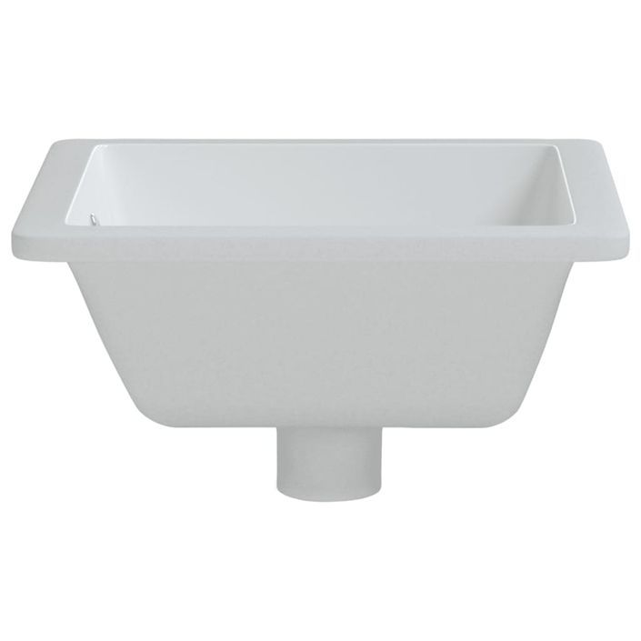 Évier salle de bain blanc 39x30x18,5 cm rectangulaire céramique - Photo n°5