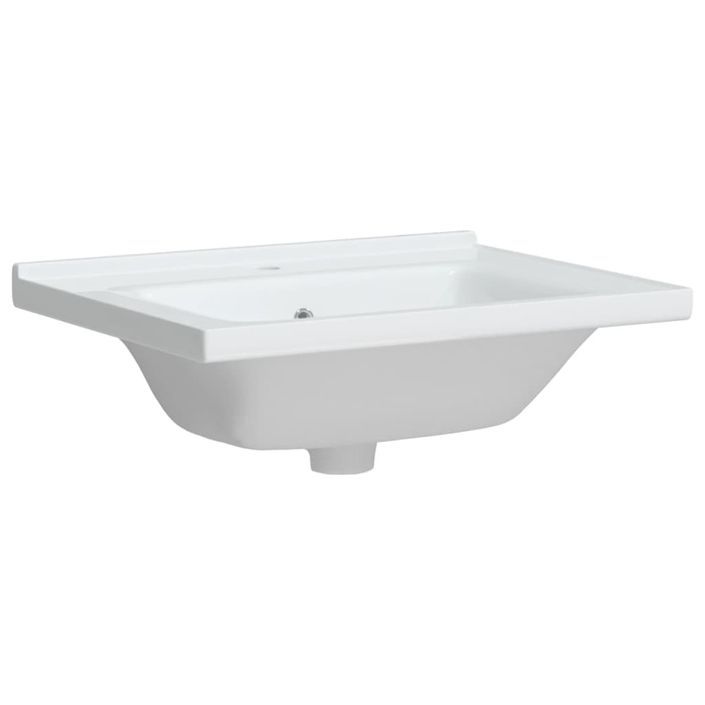 Évier salle de bain blanc 61x48x19,5 cm rectangulaire céramique - Photo n°4