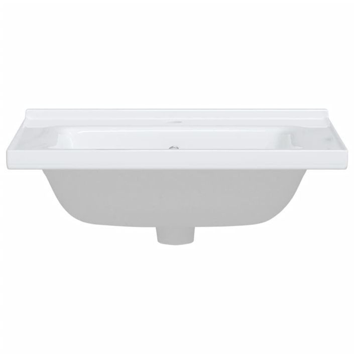 Évier salle de bain blanc 61x48x19,5 cm rectangulaire céramique - Photo n°5