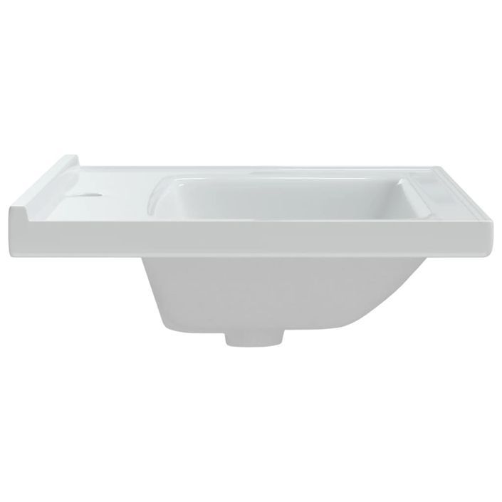Évier salle de bain blanc 61x48x19,5 cm rectangulaire céramique - Photo n°6