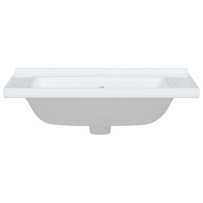 Évier salle de bain blanc 71x48x19,5 cm rectangulaire céramique - Photo n°5