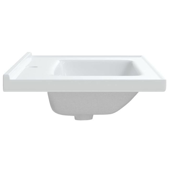 Évier salle de bain blanc 71x48x19,5 cm rectangulaire céramique - Photo n°6