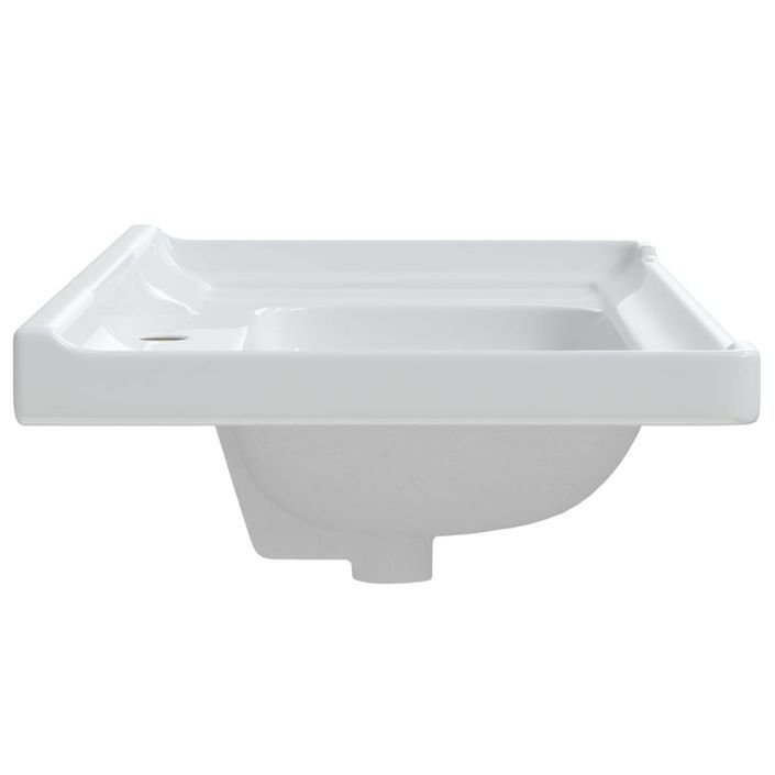 Évier salle de bain blanc 91,5x48x23 cm rectangulaire céramique - Photo n°6