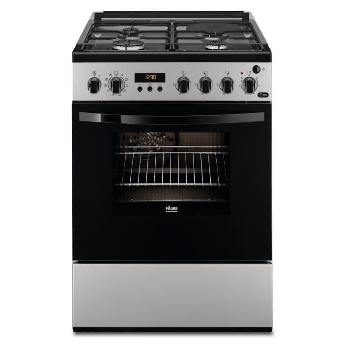 FAURE FCM656HPSA cuisiniere table mixte gaz / électrique - 4 foyers - Four électrique - Pyrolyse - 54 L - A - L 60 x H 88,9 cm - Photo n°1