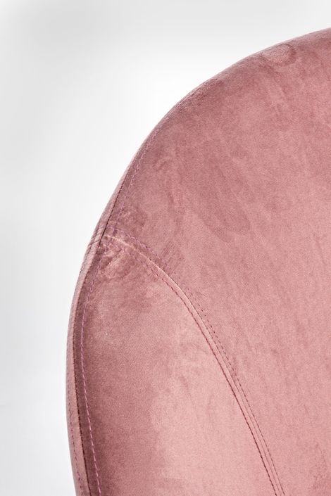 Fauteuil à bascule en polyester effet velours rose Azur - Photo n°5