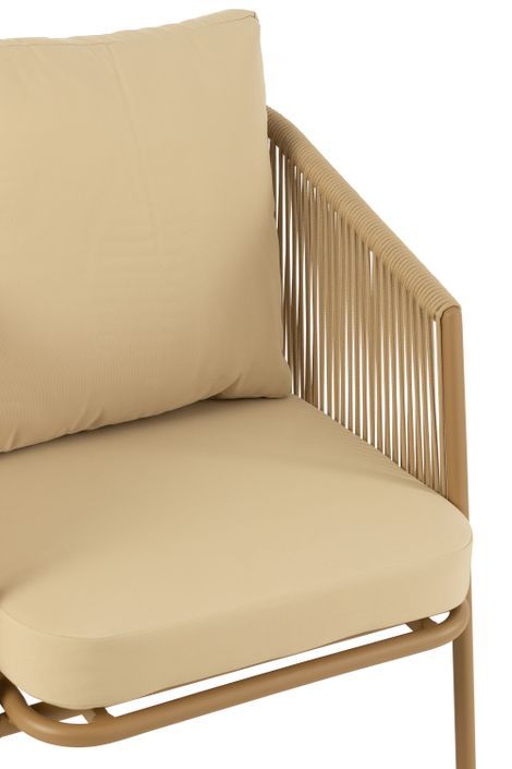 Fauteuil avec coussin aluminium beige Marka - Photo n°8