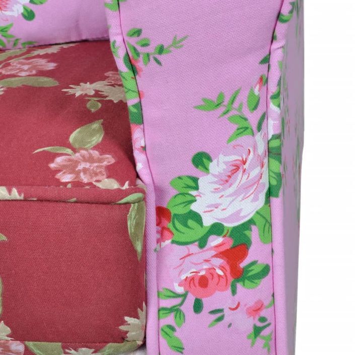 Fauteuil avec design de patchwork Tissu 2 - Photo n°4