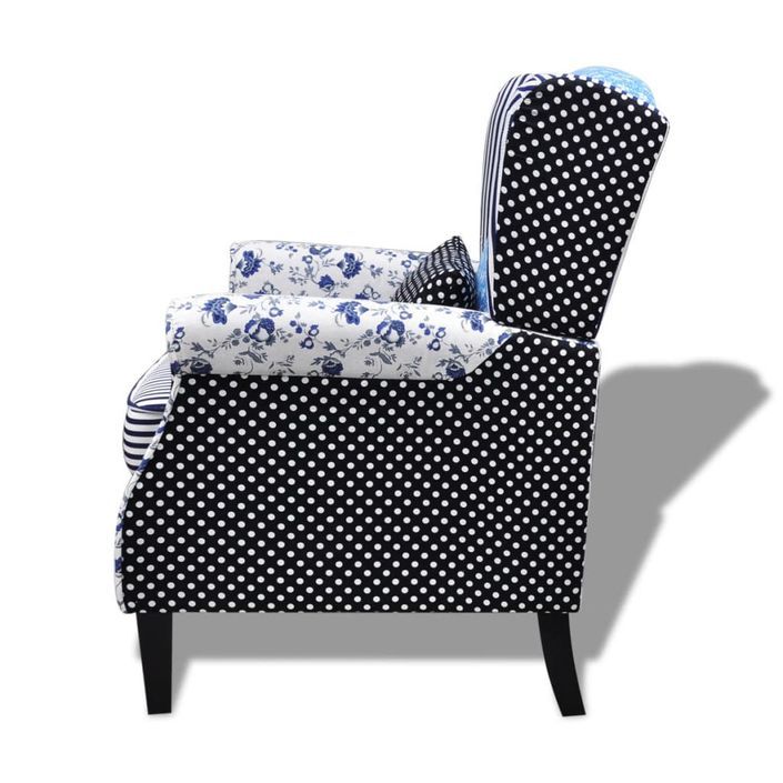 Fauteuil avec design de patchwork Tissu - Photo n°5