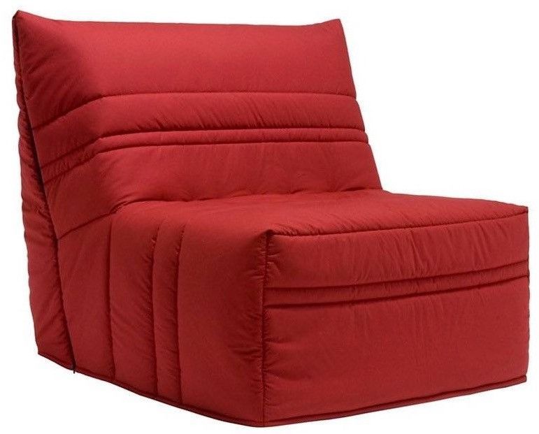 Fauteuil BZ 1 place 90x190 cm tissu matelas 9 cm Optale - Photo n°1