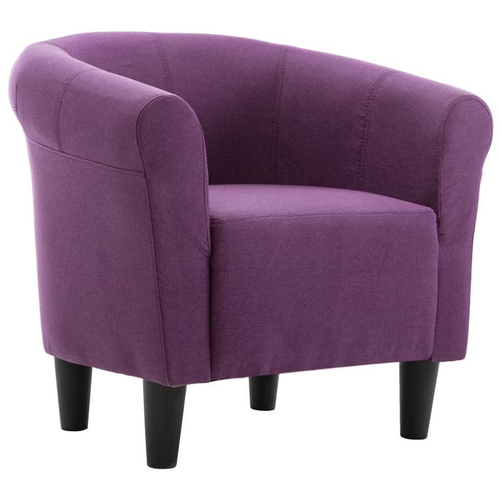 Fauteuil cabriolet violet Tissu Kenzy - Photo n°1