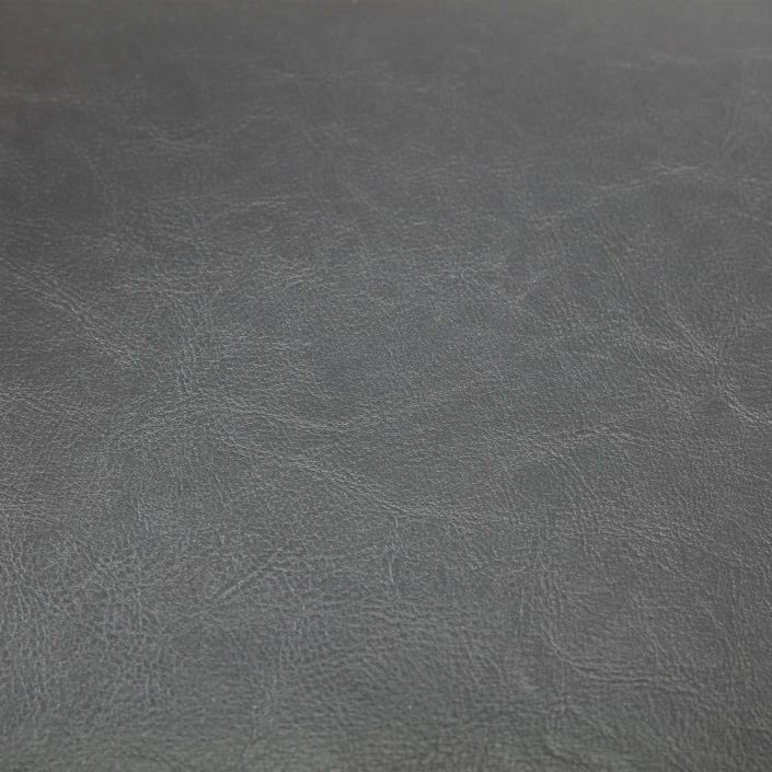 Fauteuil club avec repose pied simili cuir gris Karona - Photo n°7