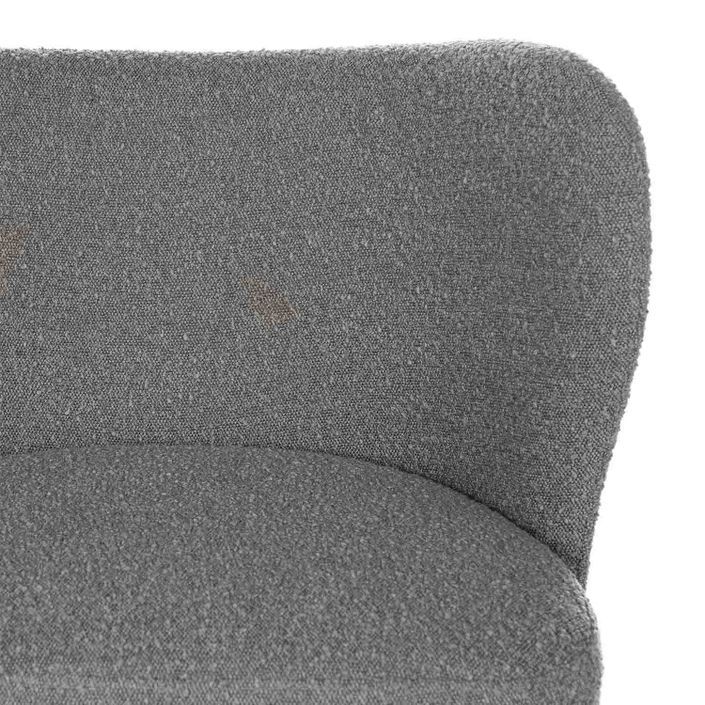 Fauteuil confortable tissu gris clair et pieds bois naturel Korta 75 cm - Photo n°6