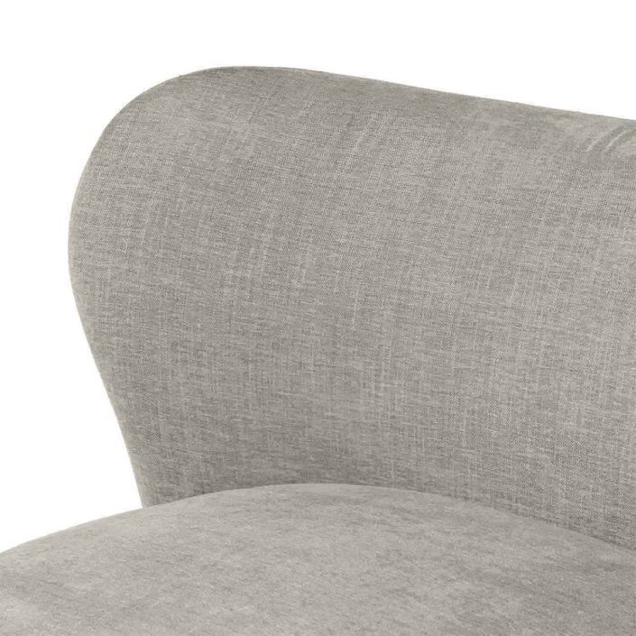 Fauteuil confortable tissu gris clair Korta 75 cm - Photo n°4