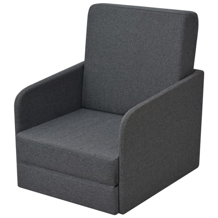 Fauteuil convertible Gris foncé Tissu - Photo n°1