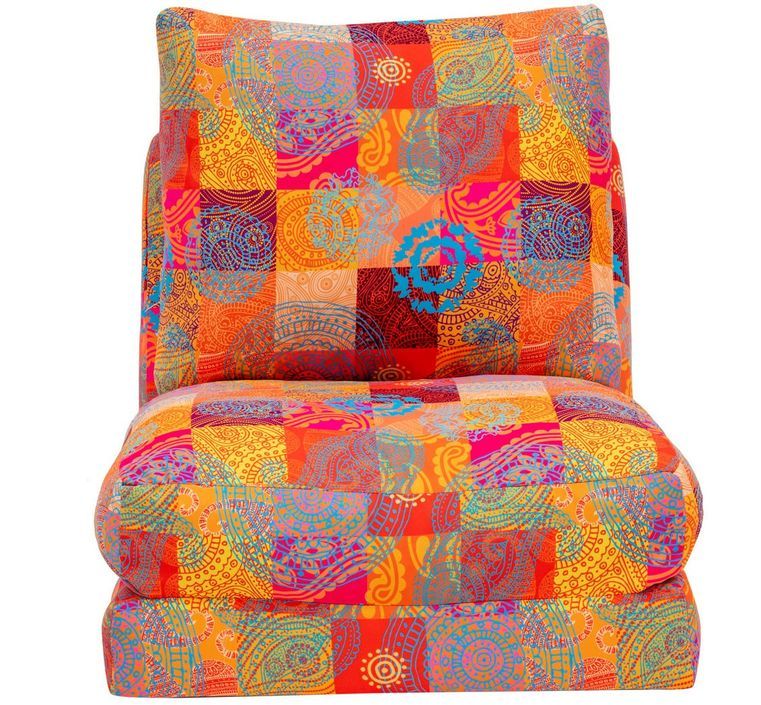 Fauteuil convertible multipositions patchwork Talya 60 cm - Photo n°1