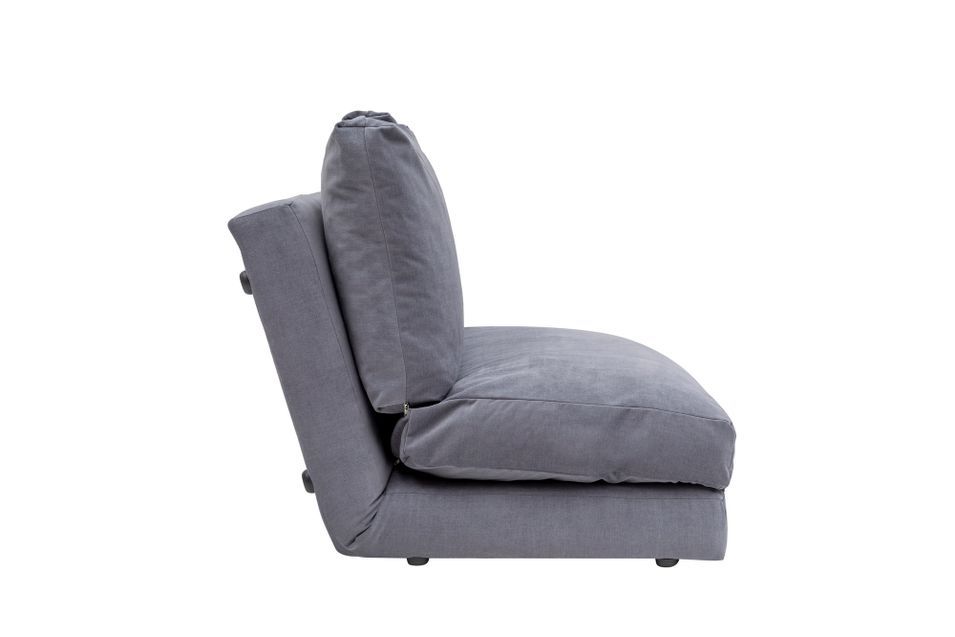 Fauteuil convertible multipositions velours Talya - Photo n°8