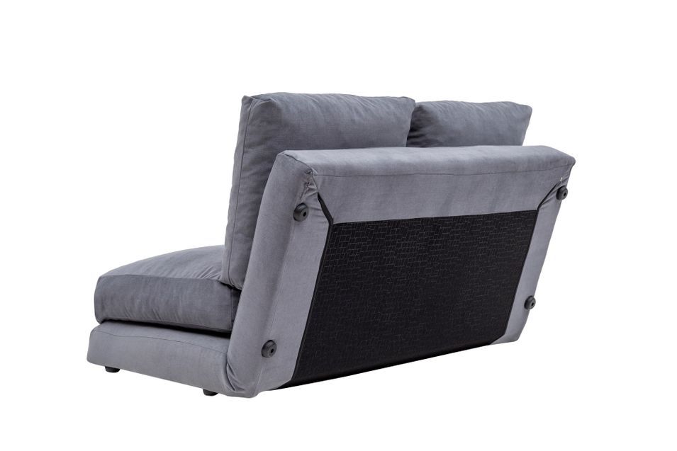 Fauteuil convertible multipositions velours Talya - Photo n°9