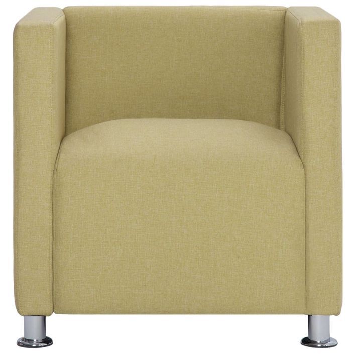 Fauteuil cube Vert Tissu - Photo n°1