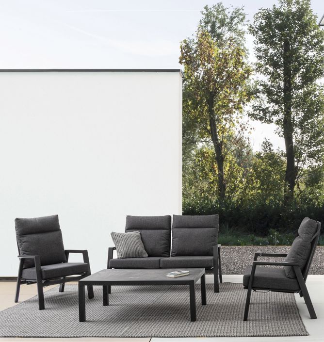 Fauteuil de jardin aluminium avec coussins Keman - Lot de 2 - Photo n°4