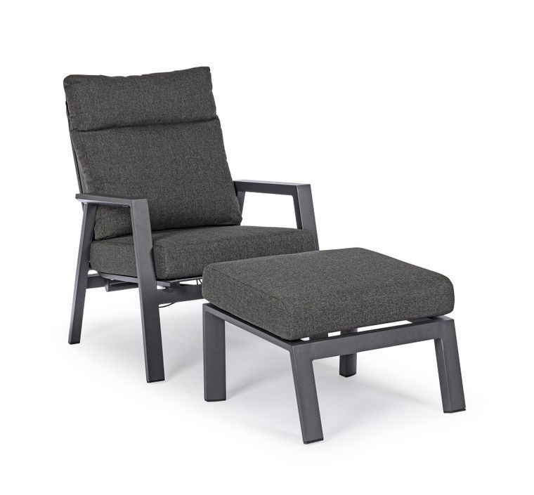 Fauteuil de jardin aluminium avec coussins Keman - Lot de 2 - Photo n°7