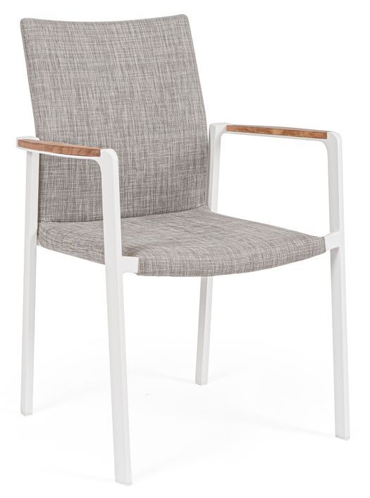 Fauteuil de jardin en aluminium blanc Jaco - Lot de 4 - Photo n°1