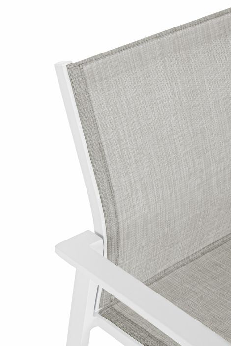 Fauteuil de jardin en aluminium blanc Loki - Lot de 6 - Photo n°6