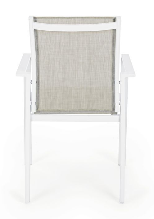 Fauteuil de jardin en aluminium blanc Loki - Lot de 6 - Photo n°10