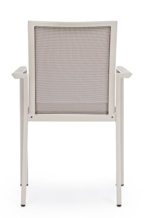 Fauteuil de jardin en aluminium gris taupe Koni - Lot de 4 - Photo n°3