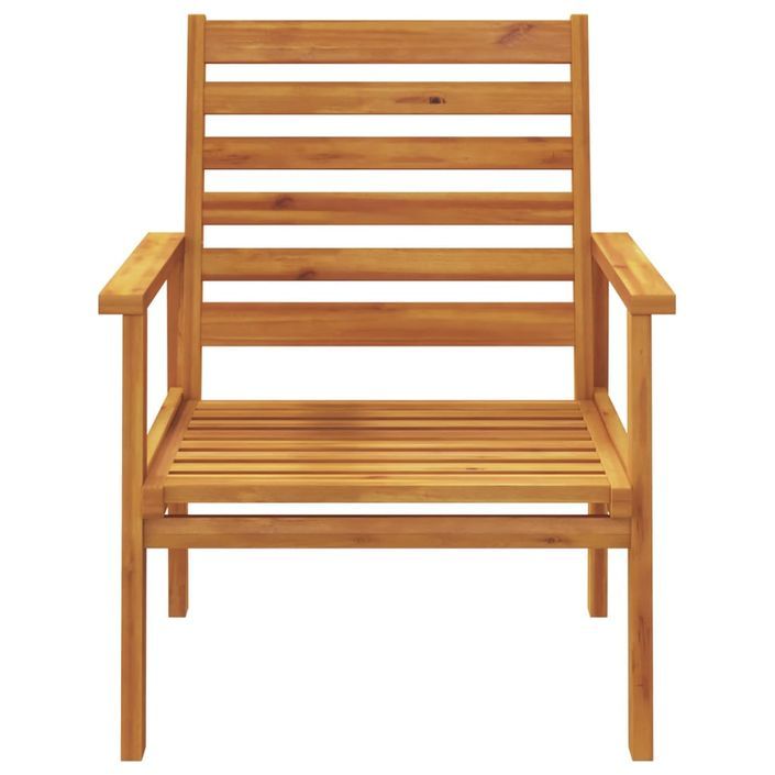 Fauteuil de jardin lot de 2 66,5x65x81 cm bois massif d'acacia - Photo n°5