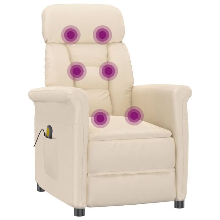 Fauteuil de massage Beige Tissu microfibre - Photo n°7