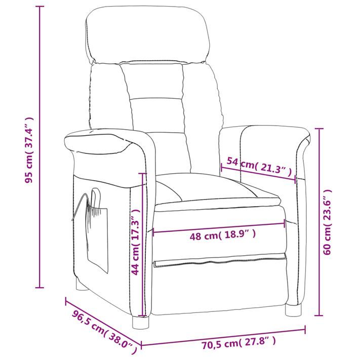 Fauteuil de massage Beige Tissu microfibre - Photo n°10