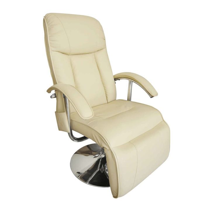 Fauteuil de massage Blanc crème Similicuir - Photo n°1