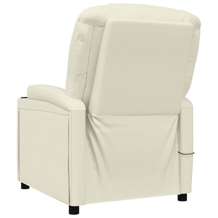 Fauteuil de massage blanc crème similicuir - Photo n°5