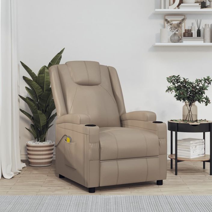 Fauteuil de massage Cappuccino Similicuir - Photo n°1