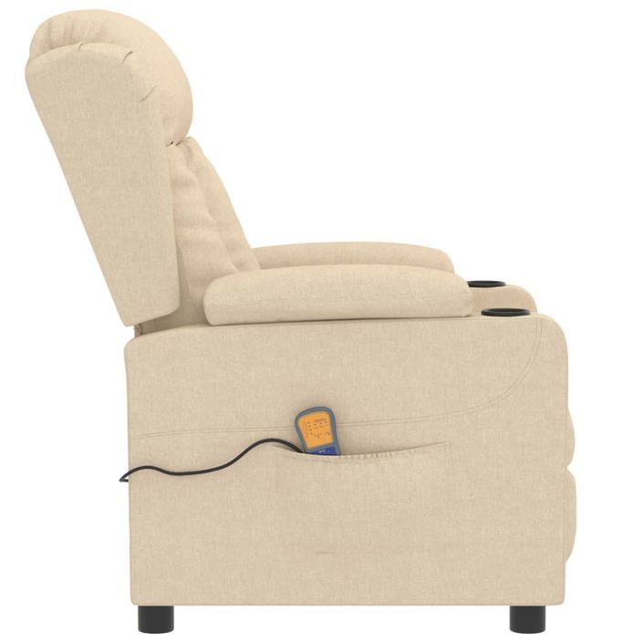 Fauteuil de massage Crème Tissu - Photo n°4