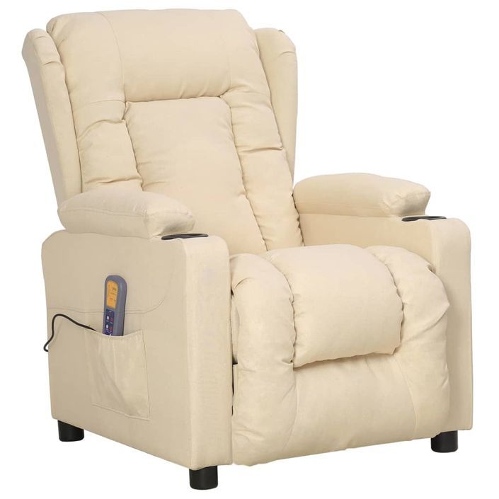 Fauteuil de massage Crème Tissu - Photo n°2