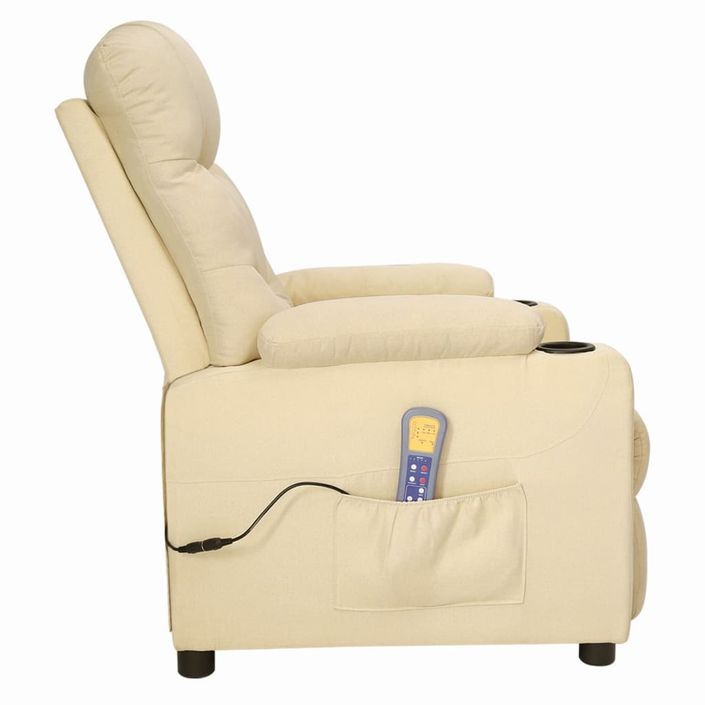 Fauteuil de massage Crème Tissu - Photo n°4