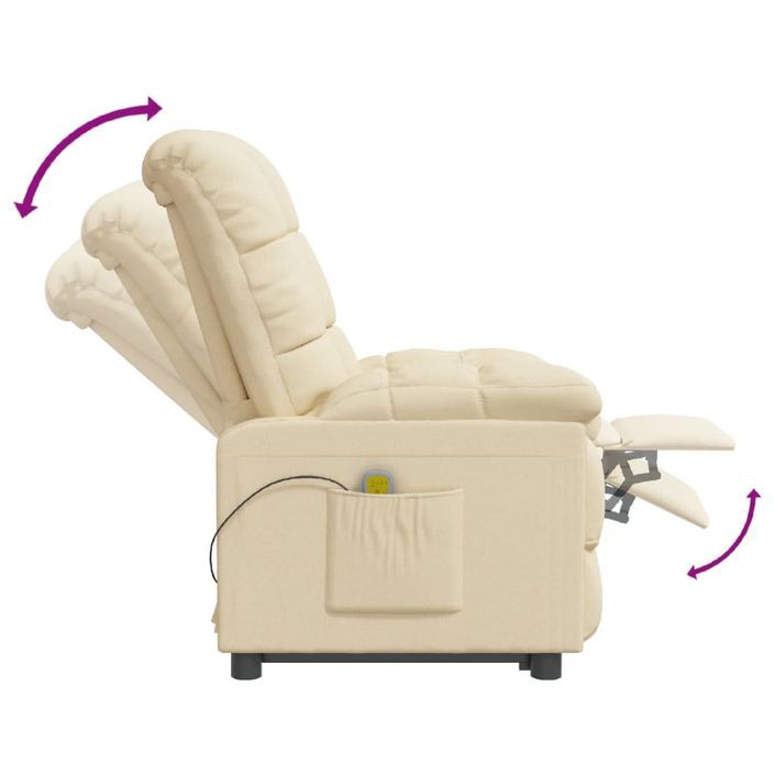 Fauteuil de massage Crème Tissu - Photo n°7