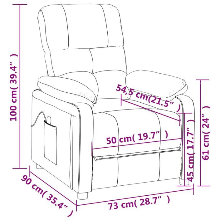 Fauteuil de massage Crème Tissu - Photo n°11