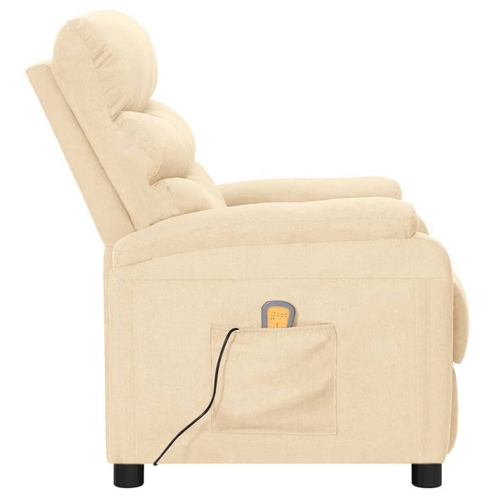 Fauteuil de massage Crème Tissu - Photo n°4