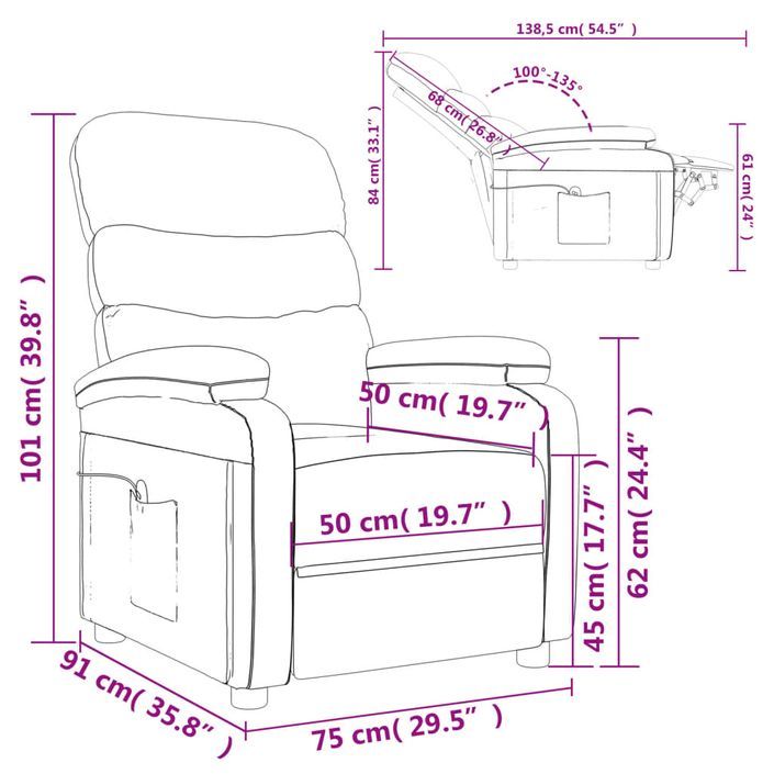 Fauteuil de massage Crème Tissu - Photo n°9