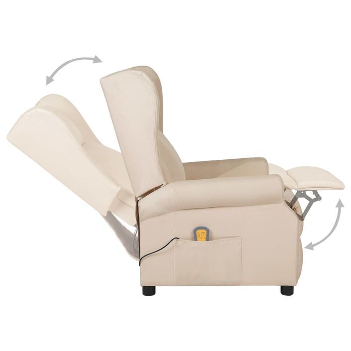 Fauteuil de massage Crème Tissu - Photo n°6