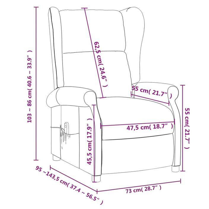 Fauteuil de massage Crème Tissu - Photo n°9