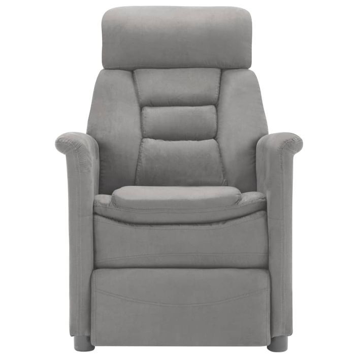 Fauteuil de massage électrique Gris clair Similicuir daim - Photo n°2