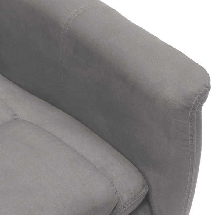 Fauteuil de massage électrique Gris clair Similicuir daim - Photo n°5