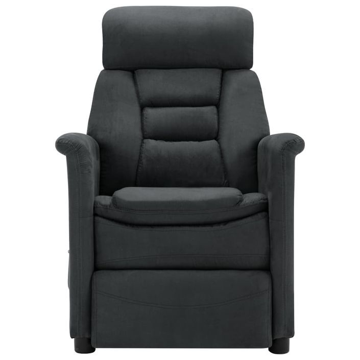 Fauteuil de massage électrique Gris foncé Similicuir daim - Photo n°2