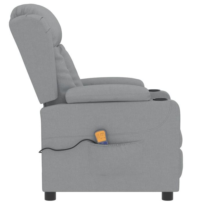 Fauteuil de massage Gris clair Tissu - Photo n°4