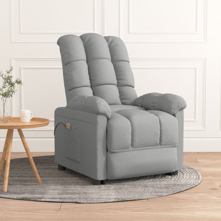 Fauteuil de massage Gris clair Tissu - Photo n°1