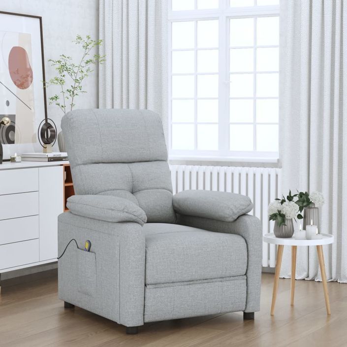 Fauteuil de massage Gris clair Tissu - Photo n°1